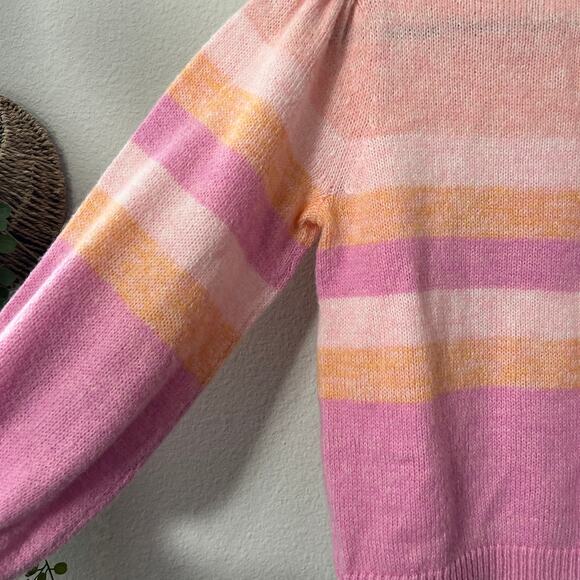 Lilly Pulitzer Ritza Striped Sweater In Lilac Wool Blend Barbiecore Coquette XS - Picture 8 of 13